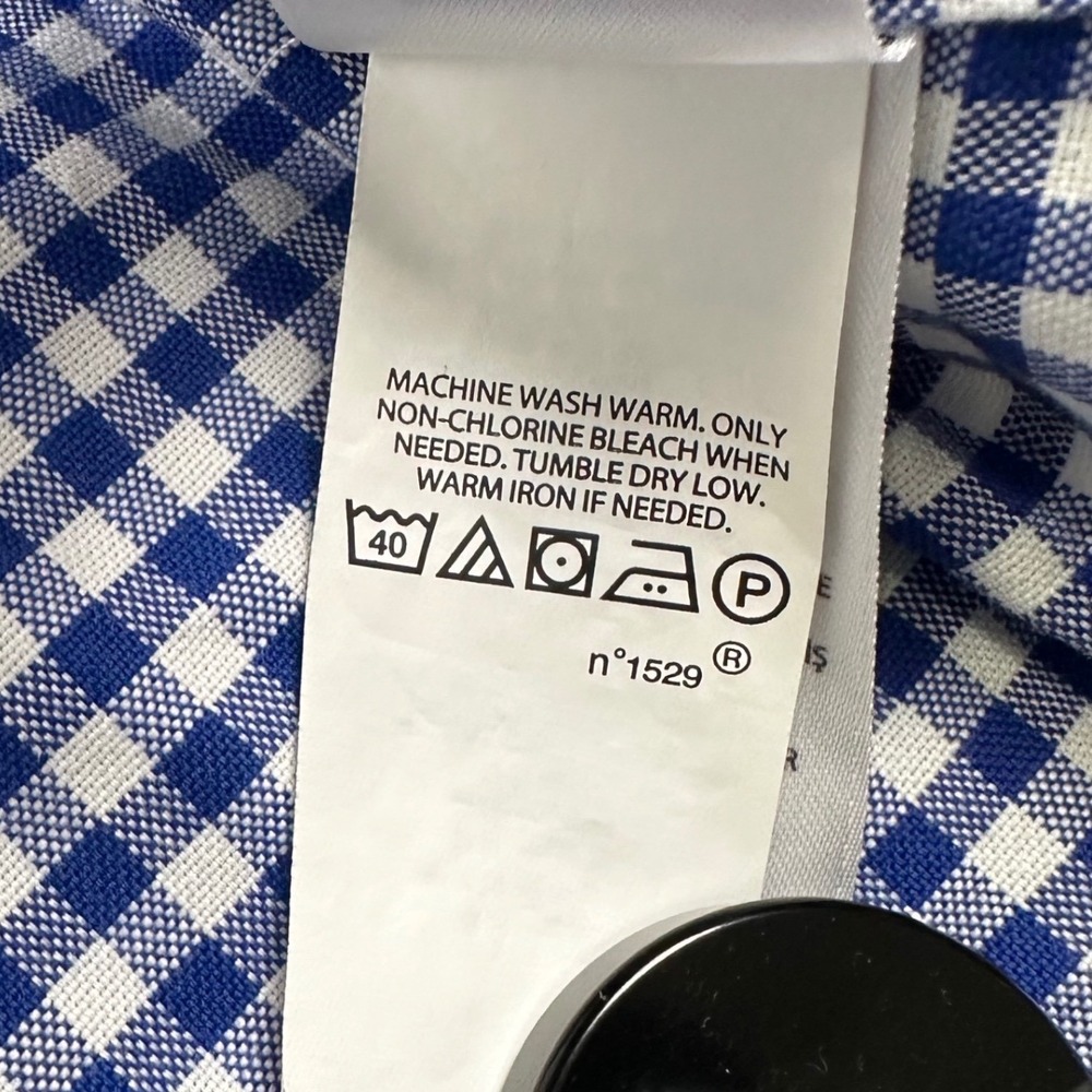 Ralph Lauren Button Down Shirt Mens XXL Classic Fit Gingham Blue White - Picture 7 of 12